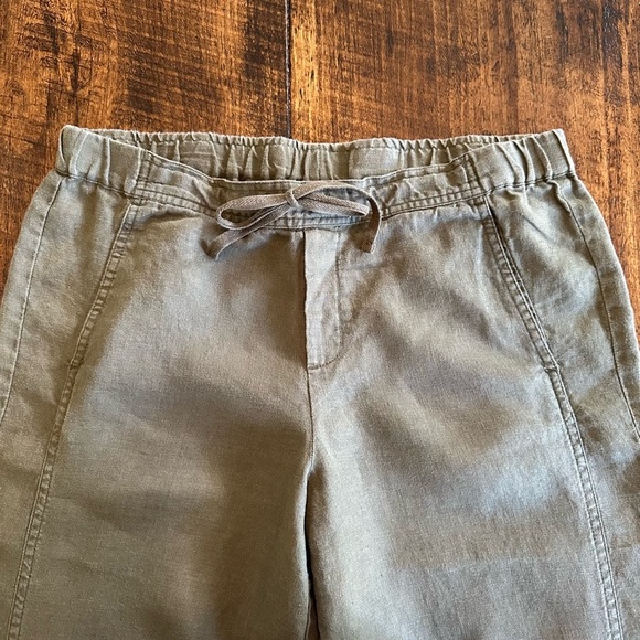 J. Jill | “Love Linen” 100% Linen Army Green Ankle Length Pants - Picture 2 of 9